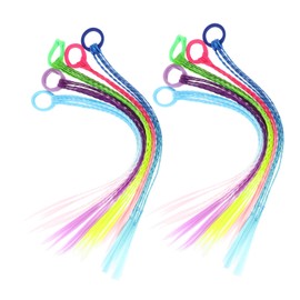 IWOWHERO 10pcs Boys and Girls Ponytail Extensions Hair Accessories for Synthetic Hair Extension Girls Long Pieces