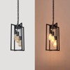 Black Industrial Plug in Pendant Lighting with 17.8ft Cord, Farmhouse