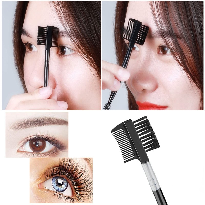 1 eyelash comb and brow brush, eyebrow comb, eyebrow brush