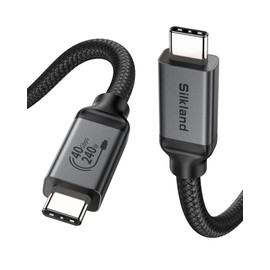 Silkland Silkland USB4 Kabel mit Thunderbolt 4 Kabel 30cm, 40Gbps Datenkabel, PD3.1 240W 48V 5A Ladekabel, 8K 60Hz 4K 120Hz Videokabel f1r MacBook,Dock, SSD, Display, Galaxy S24 Ultra