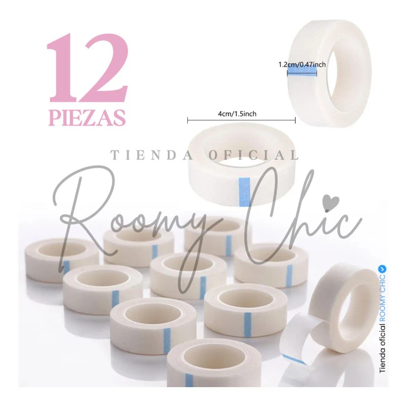 Cinta Micropore Extensiones Pestañas 1x1 Pelusa