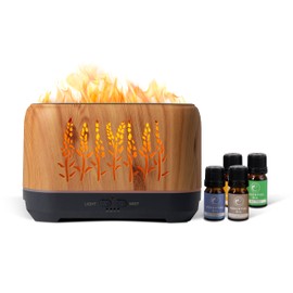Eternal Living Flame Humidifier & Oil Diffuser with 4 Essential Oil Bottles | Humidifier for Kids Bedroom, Baby Humidifier, Humidifier for Plants, Baby Humidifier