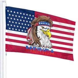 Bald Eagle Mullet 4th of July - Merica Outdoor 3 X 5 Feet National Flag, Bunting, Military Flags, Durable Decorative National Flag, Celebration