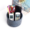Mtzmy Round Leather Art Supply Organizer,Remote Control Holder,360 Degree Spinning,Multi-Functional