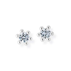 Heartbreaker Mini Crown Stud Earrings in Real Silver with Cubic Zirconia Collection Crown of My Heart / Cute Little Crown Stud Earrings Made of 925 Sterling Silver for Women and Children / LD LP 29