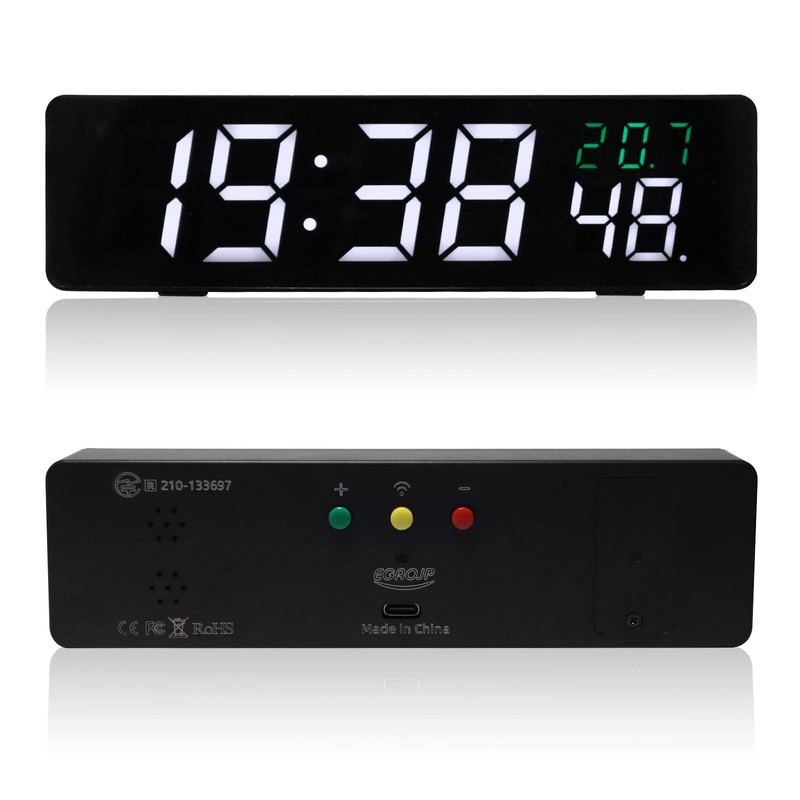 2024 New Green WIFI Clock, High Precision, Automatic Time Synchronization,