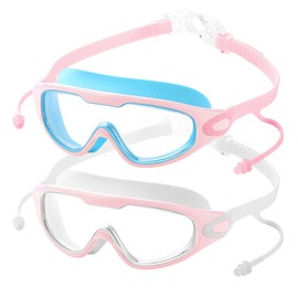 TELAIN Pack of 2 children's diving goggles, UV protection, swimming goggles for boys and girls, 3-15 years, pool, water, swimming