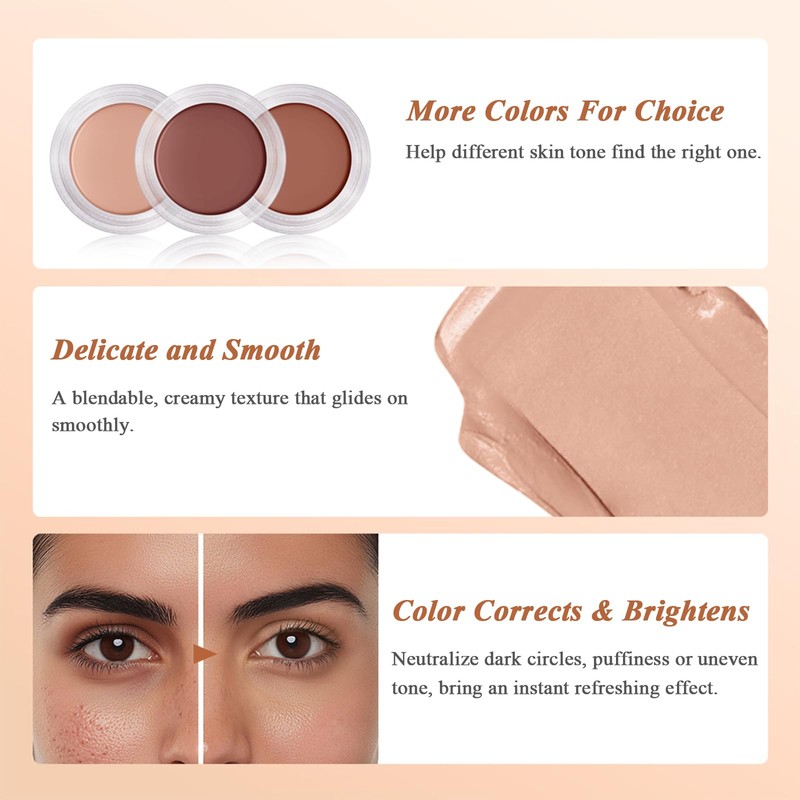 Under Eye Brightener, Concealer Full Coverage for Dark circles, Lightweight