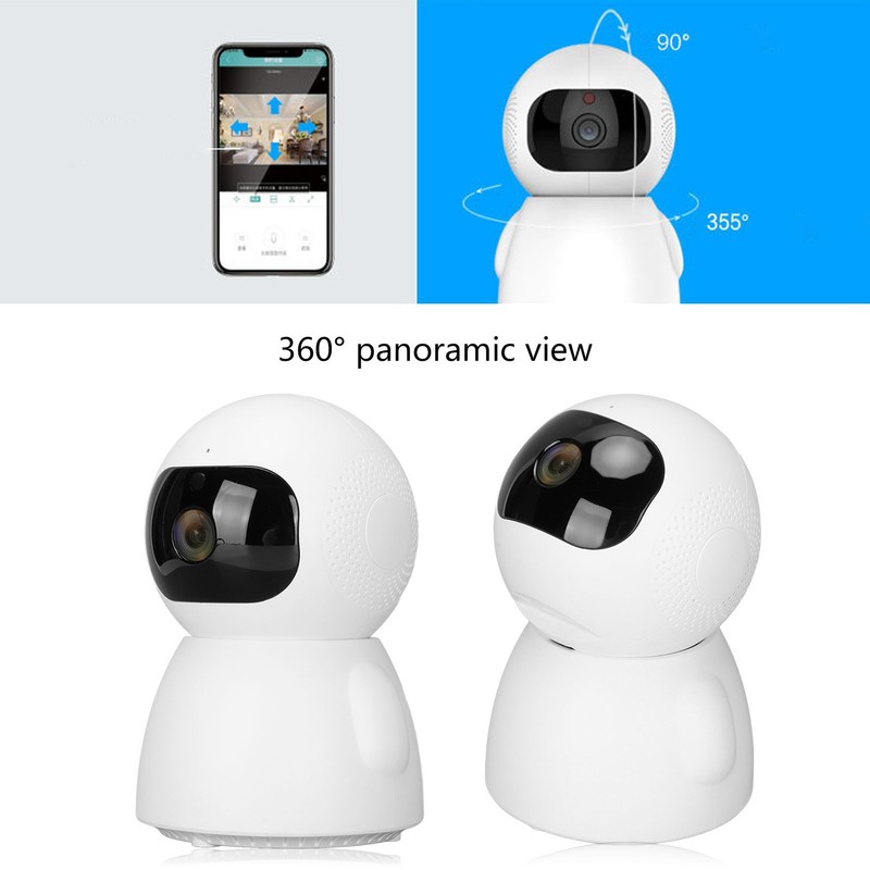 2K 3MP Smart Security Camera WIFI 360° Panoramic Night Vision