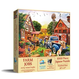SUNSOUT INC - Farm Jobs - 1000 Piece Jigsaw Puzzle for Adults by Artist: Rafael Trujillo - Finished Size 20" x 27" - MPN# 42249