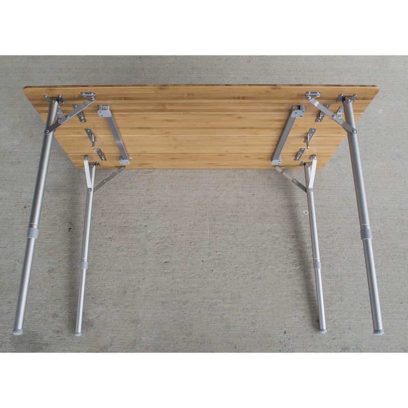 Buffalo Tools FFBAT40 Folding Bamboo Adj Table 40In, Brown