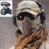 AOUTACC Airsoft Protective Gear Set, Half Face Mesh Mask with