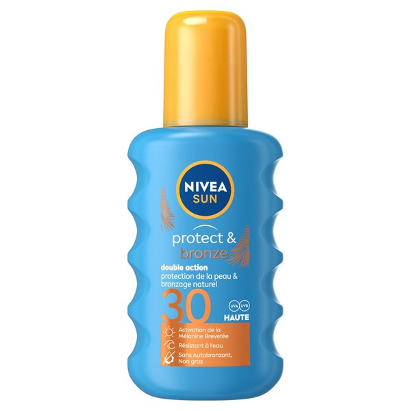 NIVEA SUN Sun Activator Protect & Bronze SPF 30 (2 x 200 ml) Sun Cream with UVA/UVB Sun Protection for Natural Tan