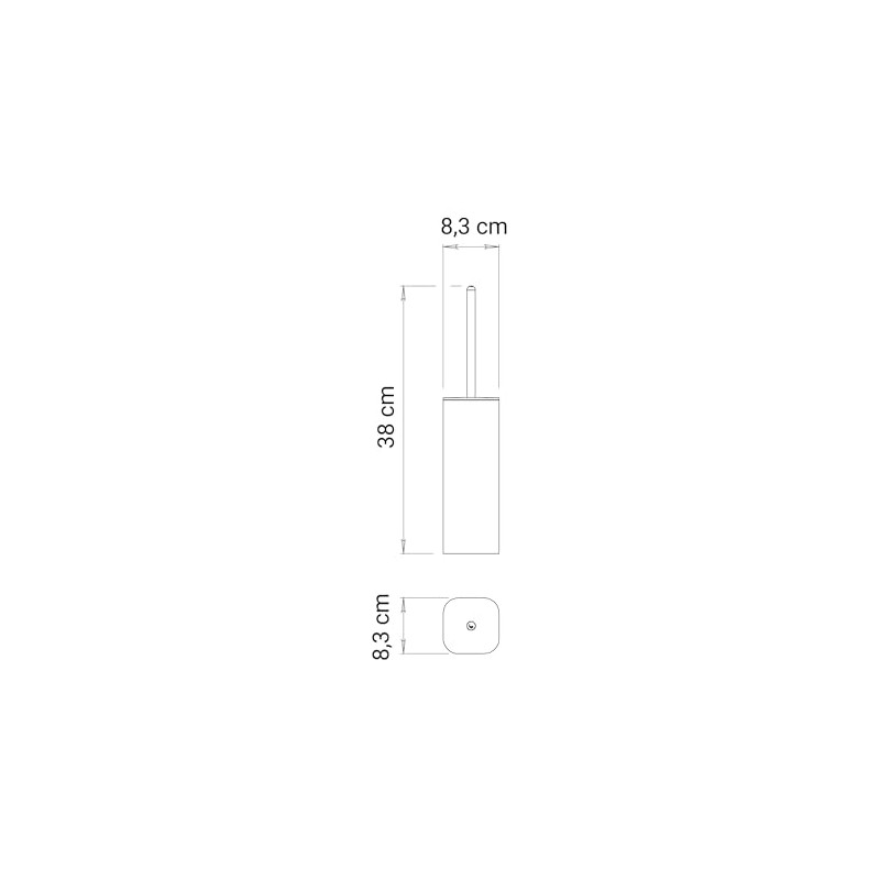 Gedy Jack Toilet Brush Holder, Chrome