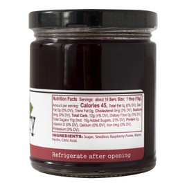 Paradigm Foodworks Seedless Raspberry Jam, 11 Ounce