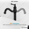 gotonovo Single Handle Vessel Sink Faucet 360° Swivel Bathroom Faucet