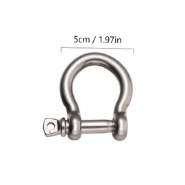 Kichvoe 4pcs Durable Metal Shackles Horseshoe D Shaped Design Easy Installation for Lifting Securing for Outdoor Industrial and Home Use Stainless Steel Construction