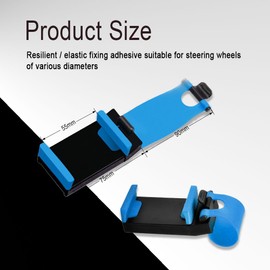 Mearo Car Steering Wheel Phone Mount, Steering Wheel Smartphone Mount, Portable Steering Wheel Phone Holder Mount Clip Fit for IPhone14/13/12/11 Pro Max/XR/XS/S21/S20/S10/Note 10 (Blue)