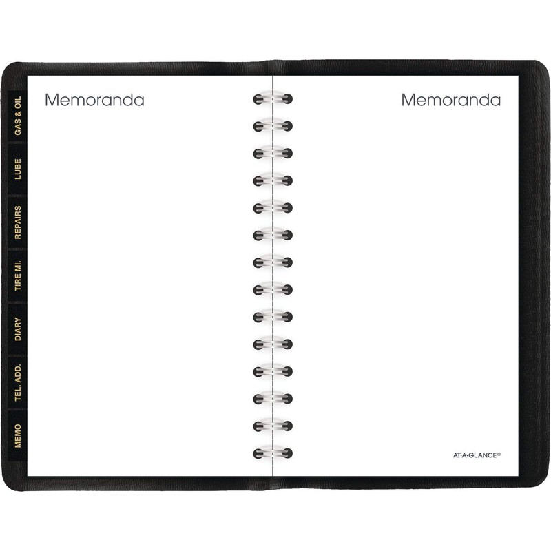 AT-A-GLANCE Auto Mileage Log Record Book, 3.75 x 6.12 Inches,
