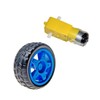Motorreductor con Llanta Azul 48:1 Motor Reductor de 5V Kit