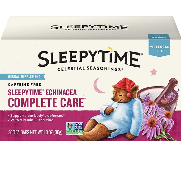 Celestial Seasonings Wellness Tea, Sleepytime Echinacea Complete Care, 20 Count Box