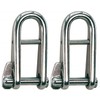 MarineNow 316 Stainless Steel Captive Key Pin Halyard D-Shackle with