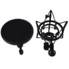 Mic Shock Mount Stand Holder Studio Microphone Pop Filter Mask