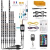 8PCS Motorcycle RGB LED Light Kits with APP/RF Remote, Multicolor