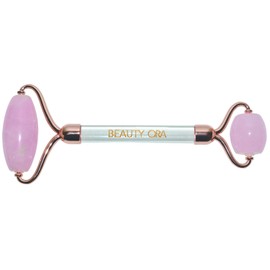 ORA Crystal Face, Eye & Body Roller - Rose Quartz & Clear Handle