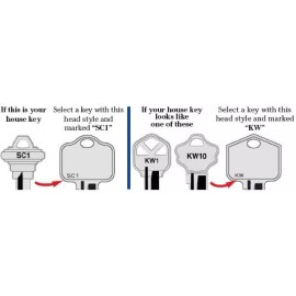 5 PACK BLUE W/YELLOW & WHITE STAR/MOON HOUSE KEY BLANKS-Uncut NEW KWIKSET KW-1