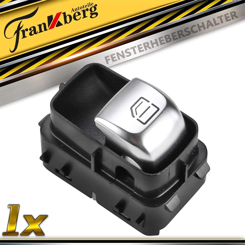 Window Regulator Switch Black with 1 Button Front Right Rear