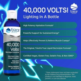 "Trace Minerals 40000 Volts - Concentrate Supplement Drops for Electrolyte Sup..