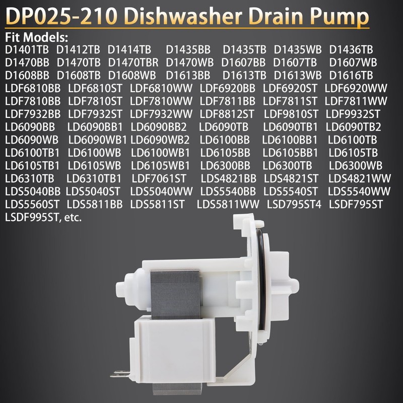 Siwdoy DP025-210 Dishwasher Drain Pump Compatible with LG Dishwasher