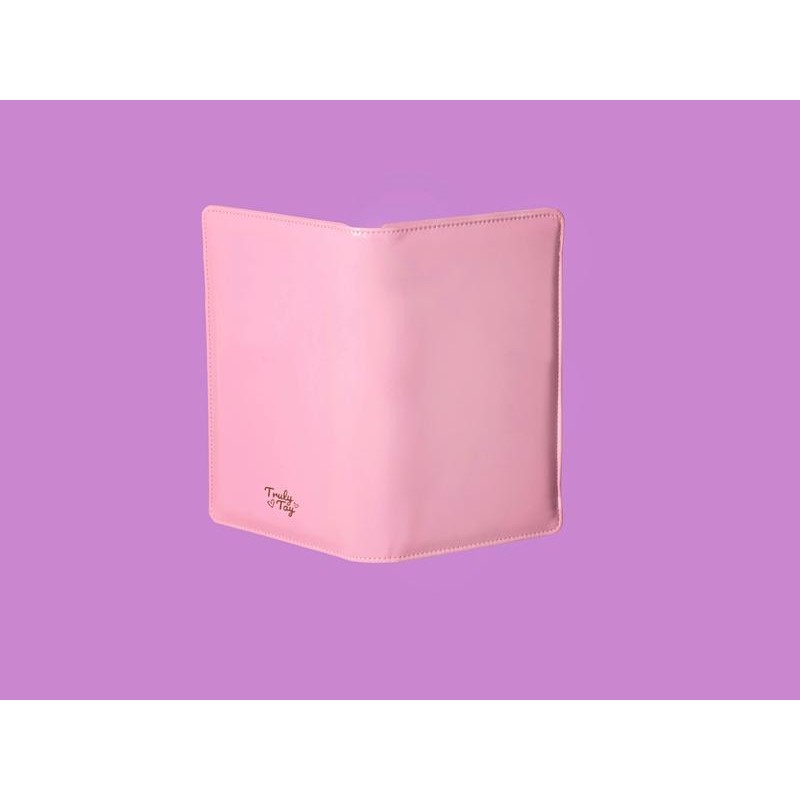 Pink Server Book with Calculator, Magnetic Wallet, Zipper Pocket, Pen