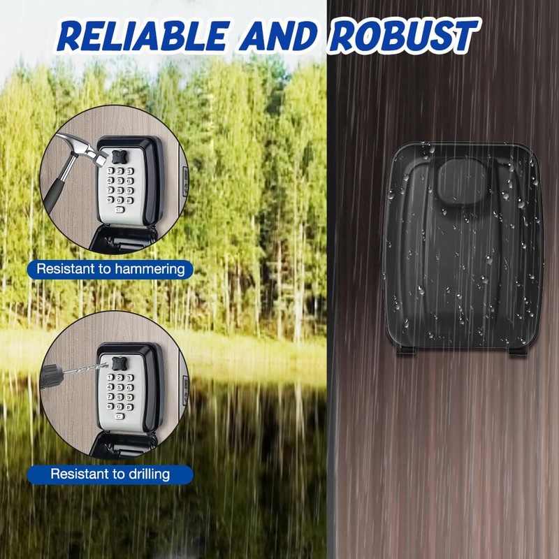 Key Safe with Number Code Outside, TGKYK 12 Digit Key