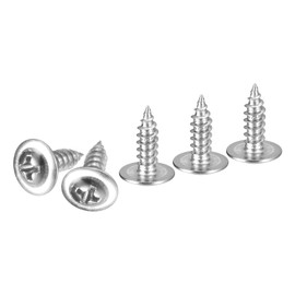 DTGN #8x1/2 Sheet Metal Screws - 400 Pack - for Wood, Furniture - Stainless Steel 410 Phillips Truss Head Self Tapping Pointed Tail Wood Screws - Silver