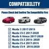 Steering Wheel Cover Hand-Stitch on Black Leather Protector Wrap for