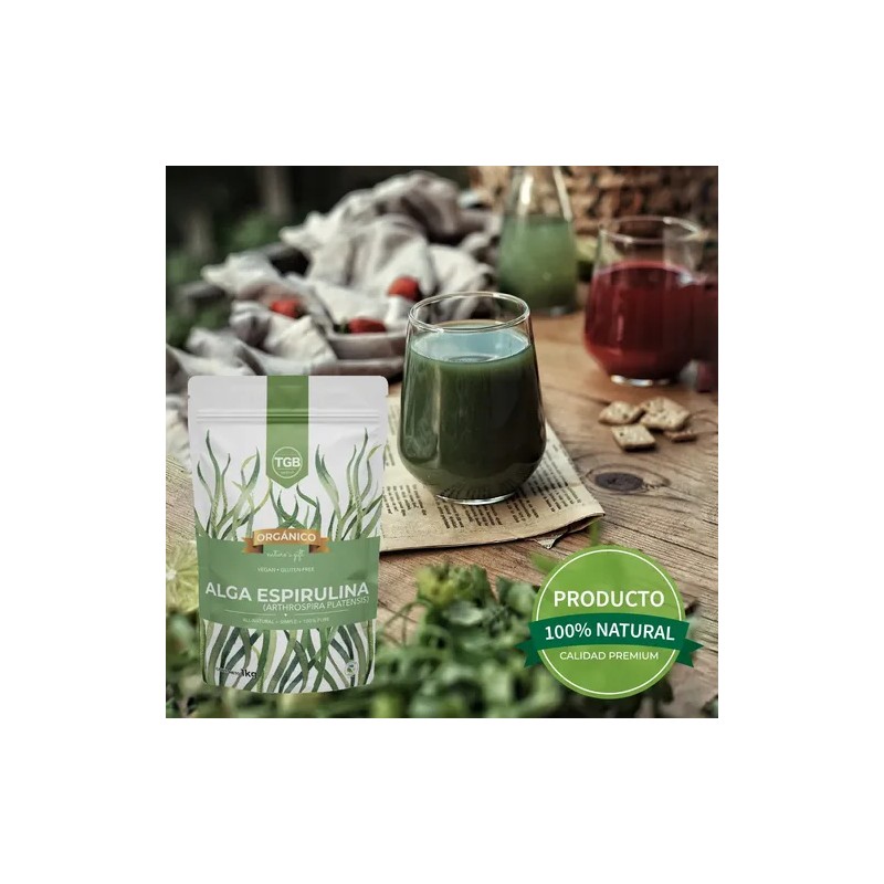 Espirulina 100% Pura Premium Polvo 1 Kg.