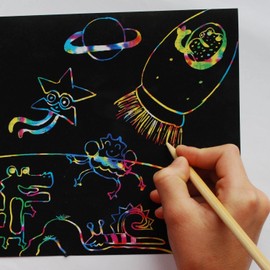 Sycomore cre44021 – Craft Stencil Scratch Art Multicolor – Clutch