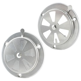 Aifeier ET 2PCS BBQ Smoker Air Vent Set, Stainless Steel Grill Damper for Inhanced Airflow, BBQ Grilling Air Damper Replacement Parts for Smoker, Grill & Stove, Rust-Resistant Pinwheel Exhaust Vent