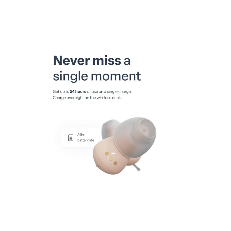 Audien Atom One OTC Hearing Aids - Wireless, Rechargeable, and