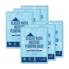 SOOAE SooAe Glacier Water Moisture Plumping Mask [Paquete De 6] Mascarilla Facial Hidratante Hidratante Glaciar Mascarilla Facial Mascarilla Coreana  