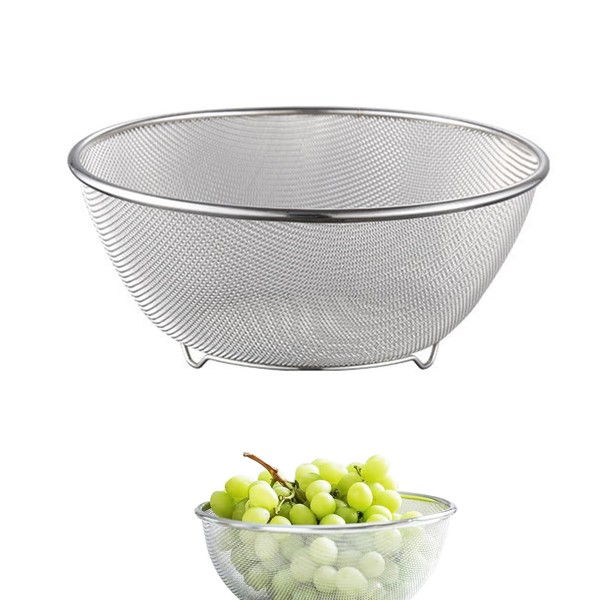 Doyeemei Stainless Steel Colander Drainer, Oil Drainer, Bowl, 8.7 inches