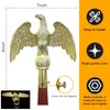 Frunke Gold Eagle Flagpole Finial Topper for Indoor, Plastic Eagle