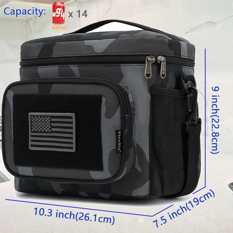 FlowFly Lunch Bag, Insulated Cooler, Thermal Lunch Box Tote with