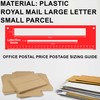 Mail Size Guide Ruler, Post Office Letter Size Gauge for