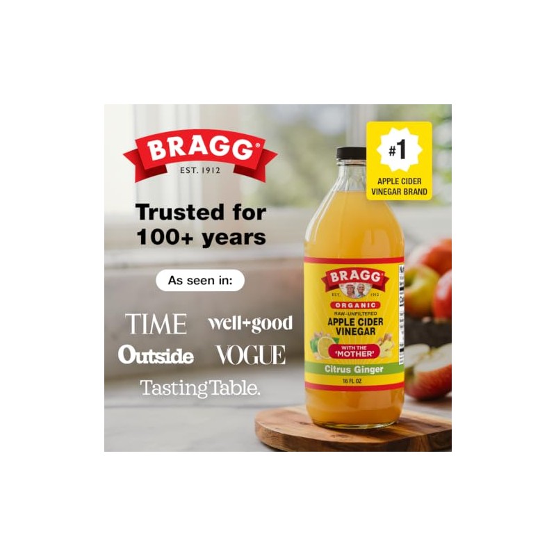 Vinagre de manzana orgánico con cítricos 16 oz