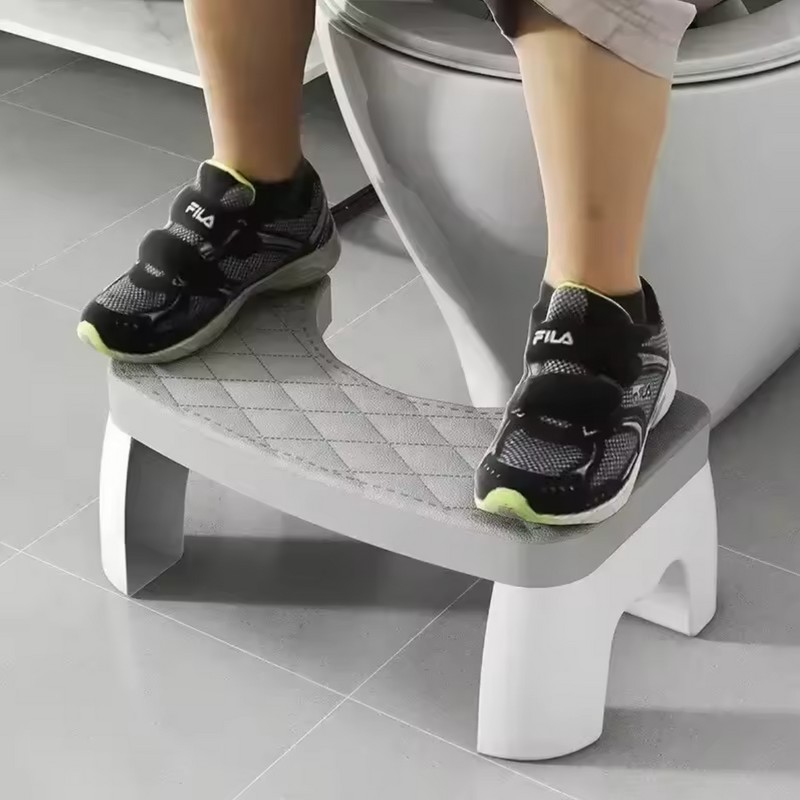 Stable Non-Slip Bathroom Potty Step Stool - Ergonomic Posture Toilet