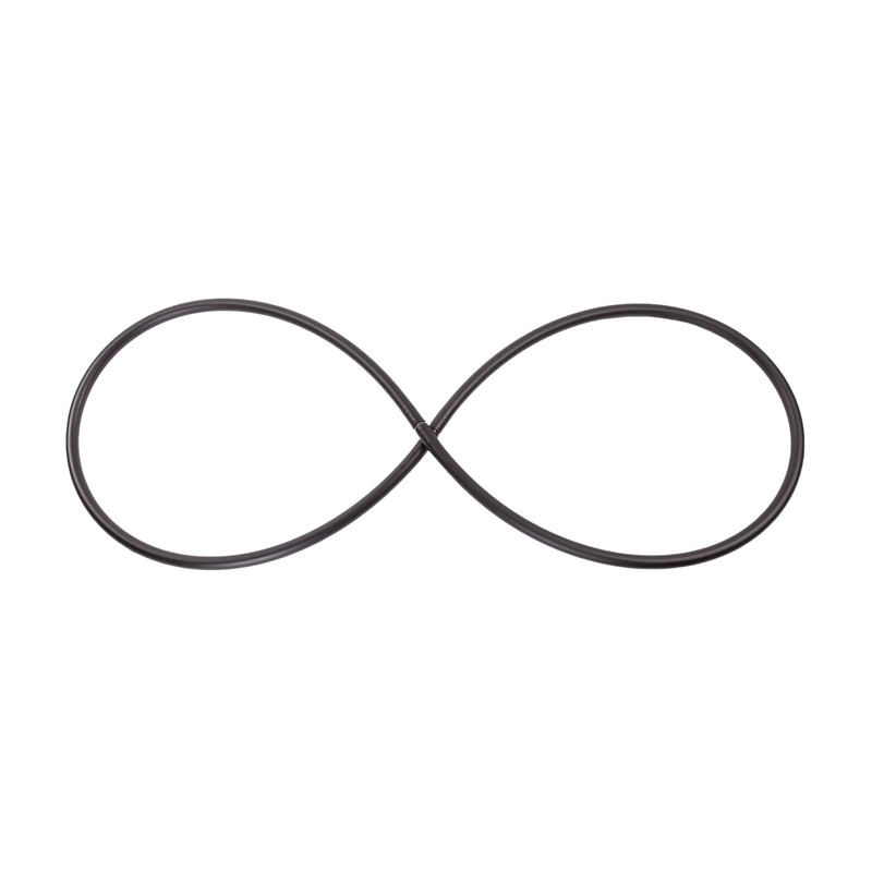 hoopomania Foldable Hula Hoop, HDPE 20 mm, Black, Diameter 95