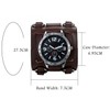 JewelryWe 2 PCS Mens Wirst Watch Hip-hop Gothic Punk 3
